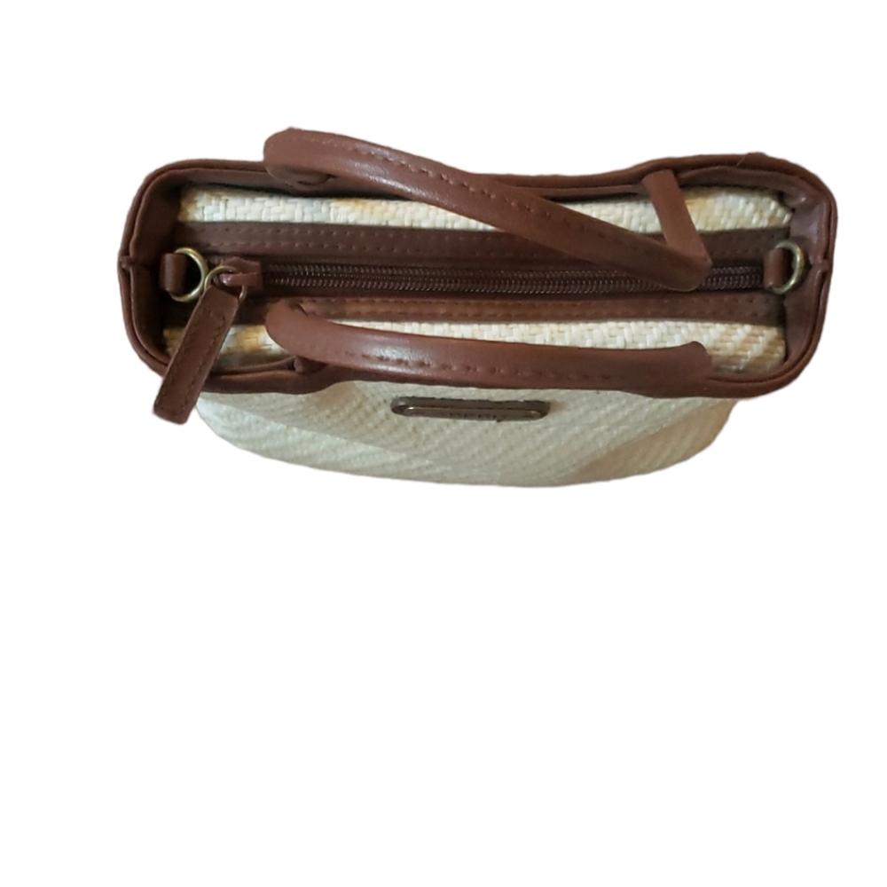 ESPRIT Mini Purse. Beige/ Off White and Brown - Picture 3 of 10